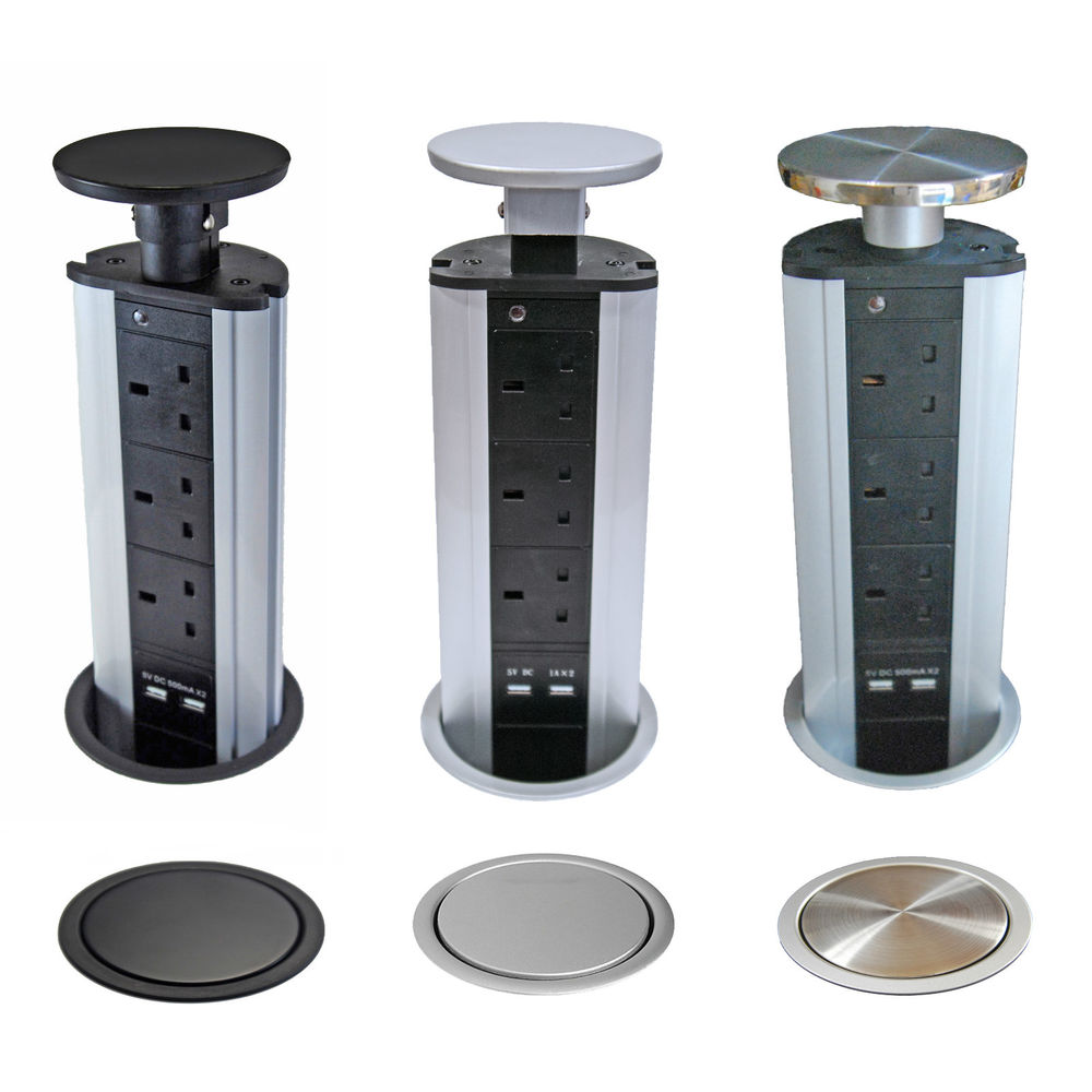 pop up tower desktop power socket