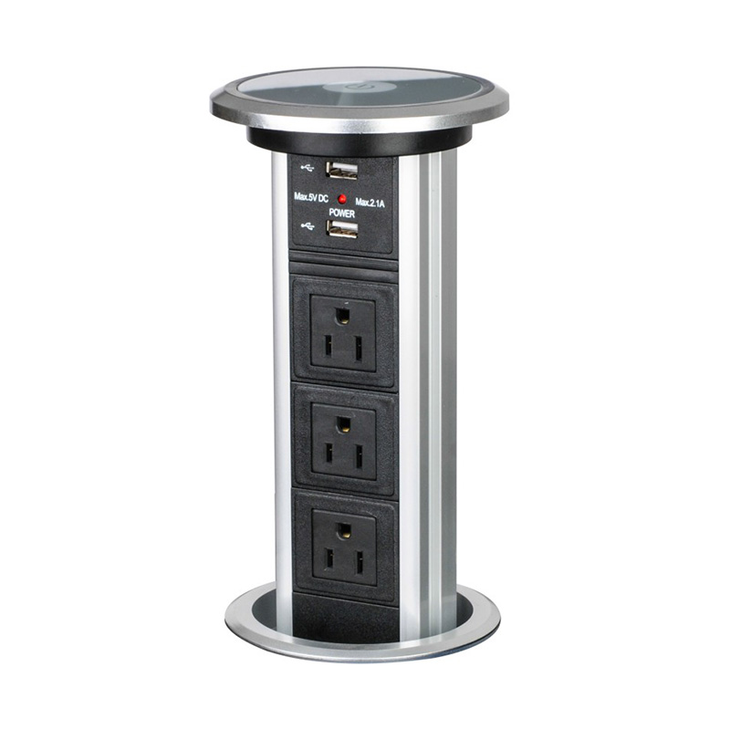 pop up tower desktop power socket
